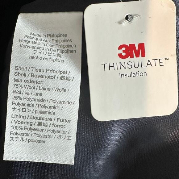 NEW J Crew Double Cloth Wool Lady Day Coat Thinsulate Sz 16 Black BM964 - Picture 9 of 16